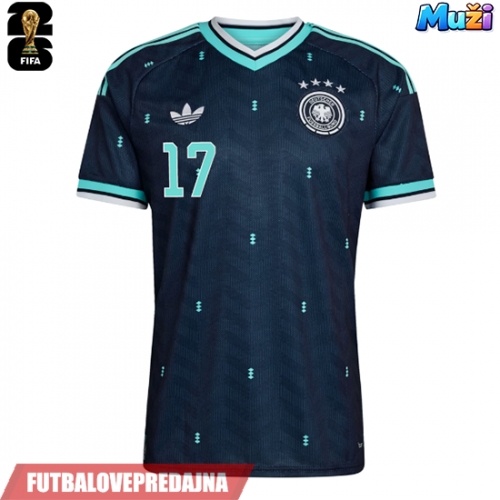 Lacne Muži Futbalové dres Nemecko Florian Wirtz #17 MS 2026 Krátky Rukáv - Preč